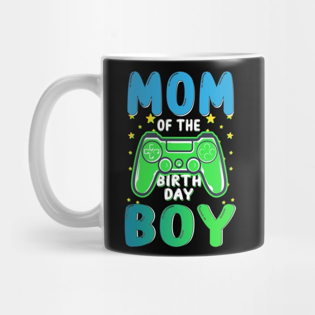 funny mom of the birthday boy matching video gamer party by IbrahemHassan